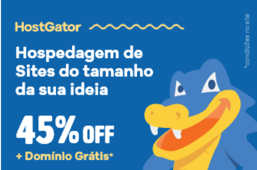 HOSTGATOR - HOSPEDAGEM 45% OFF